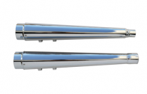 Muffler, Megaphone,chrome with chrome tip