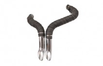 2”Big Growl® Short Shots , Chrome, With Black Wrap