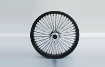 Fat Spoke Wheel, Chrome&Black
