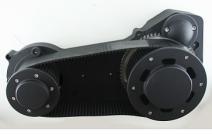 3.35" Street Style Belt Drive, Cast back plate, Black